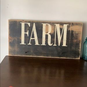 Rustic wooden hanging wall art with hooks
